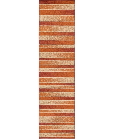 Bayshore Home Closeout!  Jasia Jas12 2' 6" X 10' Runner Area Rug In Rust Red