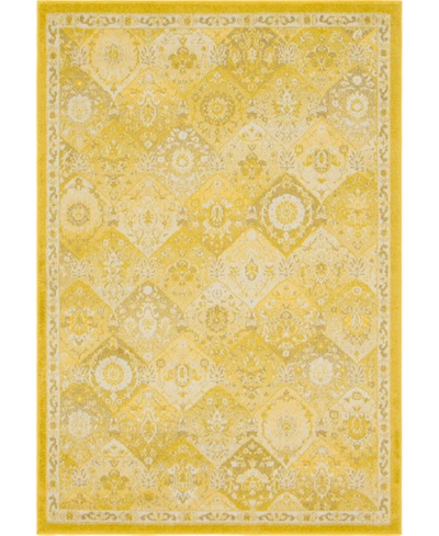 Bayshore Home Closeout!  Lorem Lor2 5' 3" X 7' 7" Area Rug In Yellow