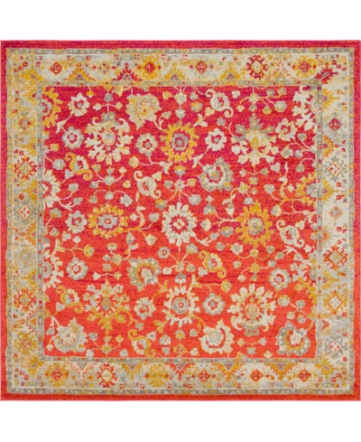 Bayshore Home Closeout!  Lorem Lor3 8' X 8' Square Area Rug In Red