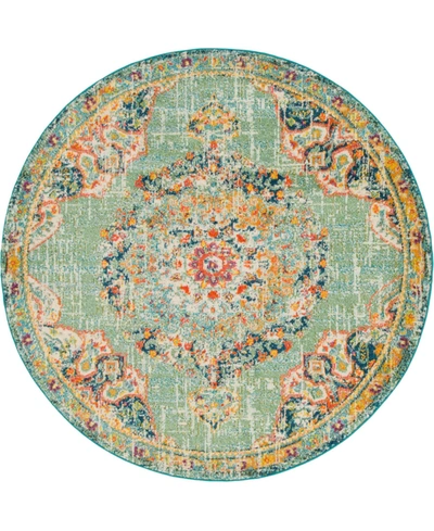 Bayshore Home Closeout!  Lorem Lor1 6' X 6' Round Area Rug In Green
