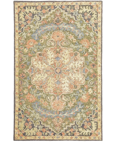 Jhb Design Garden Gar01 Blue 5' X 8' Area Rug In Gray