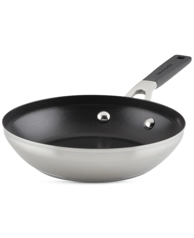 Kitchenaid Stainless Steel 8" Nonstick Induction Frying Pan In Silver