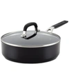 Kitchenaid Hard Anodized Nonstick 3 Quart Saute Pan With Lid In Black
