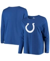 FANATICS WOMEN'S PLUS SIZE ROYAL INDIANAPOLIS COLTS PRIMARY LOGO LONG SLEEVE T-SHIRT