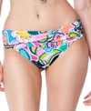 Bleu Rod Beattie Bleu By Rod Beattie Printed Sarong Hipster Bikini Bottoms Women's Swimsuit In Multi