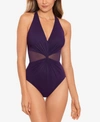 Miraclesuit Illusionist Wrapture One Piece Swimsuit In Sangria Purple