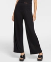Bar Iii Women's Pull-on High-rise Flare-leg Pants, Created For Macy's In Deep Black