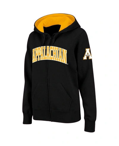Colosseum Stadium Athletic Black Appalachian State Mountaineers Arched Name Full-zip Hoodie