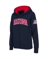 Colosseum Stadium Athletic Navy Arizona Wildcats Arched Name Full-zip Hoodie In Navy