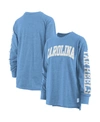 Pressbox Women's Carolina Blue North Carolina Tar Heels Two-hit Canyon Long Sleeve T-shirt In Carolina Blue