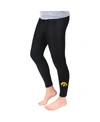 Zoozatz Women's Black Iowa Hawkeyes Fleece Leggings In Black