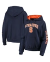 Colosseum Women's Navy Syracuse Orange Loud And Proud Pullover Hoodie In Navy