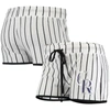 CONCEPTS SPORT CONCEPTS SPORT WHITE COLORADO ROCKIES VIGOR PINSTRIPE SLEEP SHORT