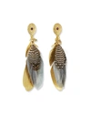 Gas Bijoux Sao Feather Drop Earrings