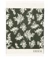 Erdem Fringed Floral-jacquard Merino Wool And Cashmere-blend Throw