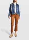 L Agence Janelle Raw Cut Slim Denim Jacket In Fremon