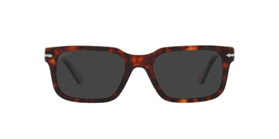 Persol Rectangular Frame Sunglasses In Dark / Grey