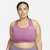 Nike Dri-fit Swoosh Women's Medium-support Non-padded Sports Bra In Purple