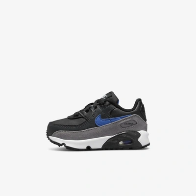 Nike Air Max 90 Ltr Baby/toddler Shoes In Black,smoke Grey,anthracite,medium Blue