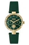 Versus Sertie Crystal Multifunction Watch In Yellow Gold