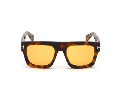 Tom Ford Fausto 53mm Square Sunglasses In Brown
