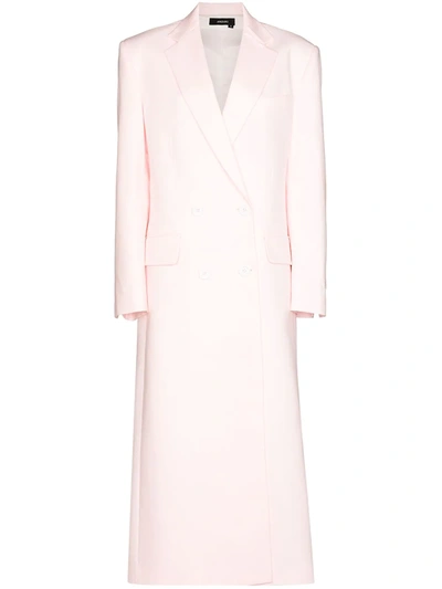 Anouki Oversized Double-breasted Coat In Pink
