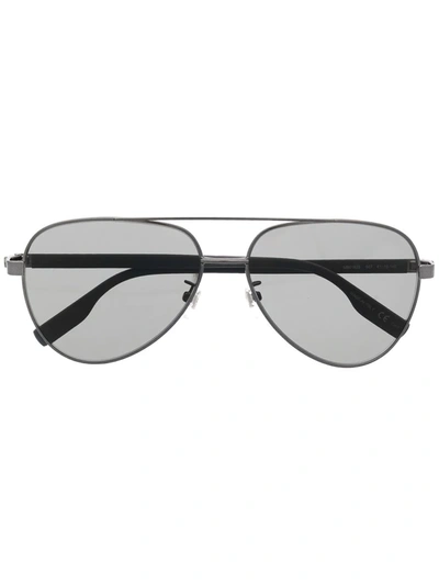 Montblanc Tinted Aviator Sunglasses In Black