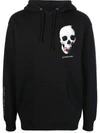 Pleasures Skull-print Long-sleeved Hoodie In Black