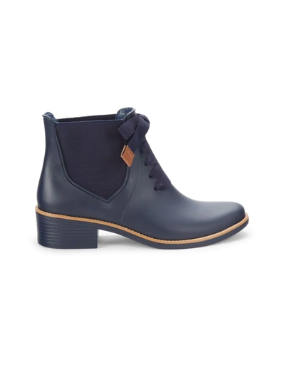 Bernardo Women's Lacey Rain Booties In Navy