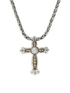 Effy Women's Two Tone Sterling Silver, 18k Yellow Gold & 6mm Round Freshwater Pearl Pendant Necklace In Silver