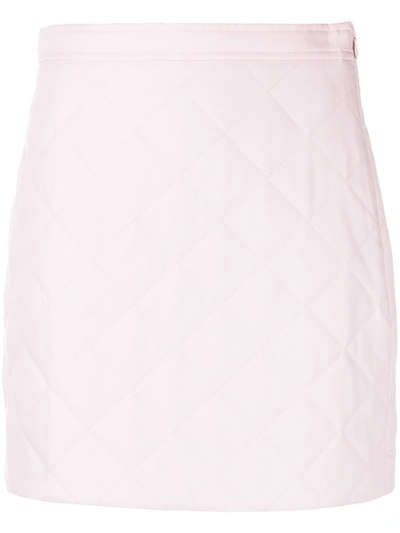 Burberry High-waisted Quilted Skirt In Pink