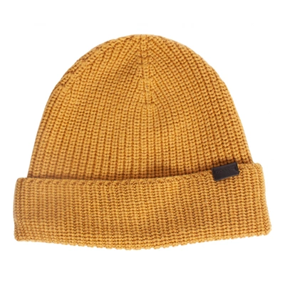 Pre-owned Coach Wool Beanie In Yellow