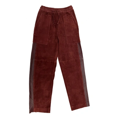 Pre-owned Joseph Trousers In Burgundy