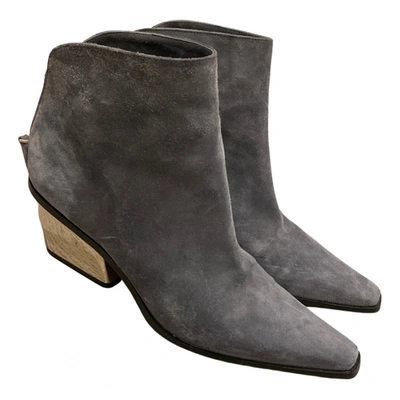 Pre-owned Le Silla Ankle Boots In Grey