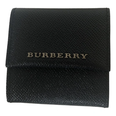 Pre-owned Burberry Leather Purse In Blue