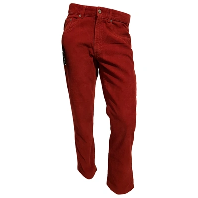 Pre-owned Woolrich Velvet Trousers In Red