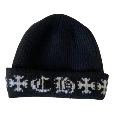 Pre-owned Chrome Hearts Cashmere Beanie In Black