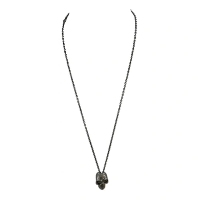 Pre-owned Alexander Mcqueen Necklace In Silver