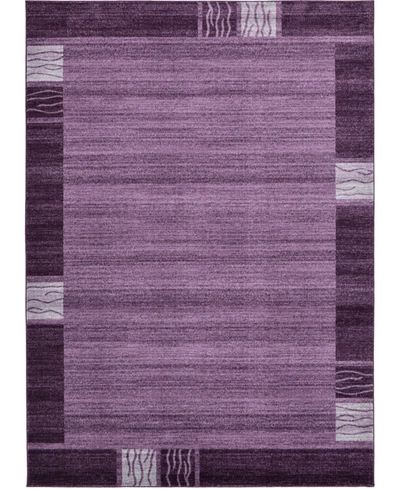 Bayshore Home Lyon Lyo1 7' X 10' Area Rug In Purple