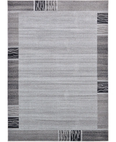 Bayshore Home Lyon Lyo1 7' X 10' Area Rug In Light Gray