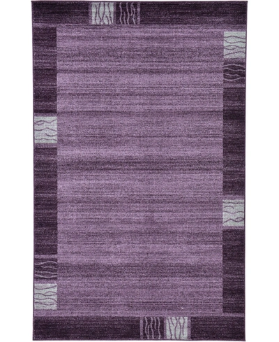 Bayshore Home Lyon Lyo1 5' X 8' Area Rug In Purple