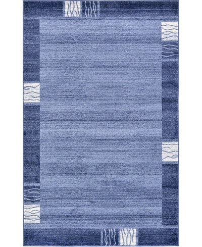 Bayshore Home Lyon Lyo1 5' X 8' Area Rug In Navy Blue