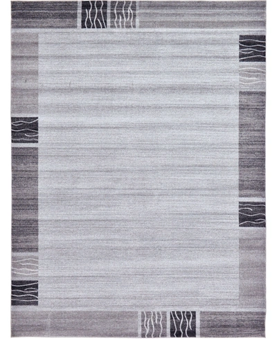 Bayshore Home Lyon Lyo1 9' X 12' Area Rug In Light Gray