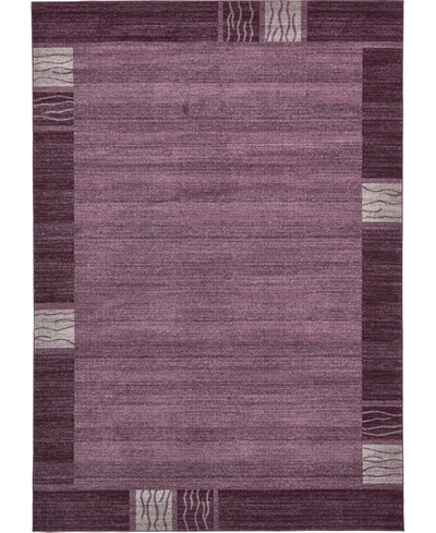 Bayshore Home Lyon Lyo1 8' X 11' 4" Area Rug In Purple