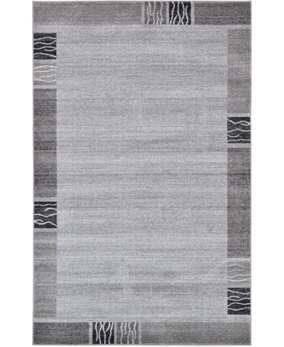 Bayshore Home Lyon Lyo1 5' X 8' Area Rug In Light Gray