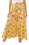 Free People I'm The One Wide Leg Lounge Pants In Yellow