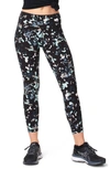 Sweaty Betty Power Pocket Workout 7/8 Leggings In Blue Lagoon Camo