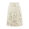Jw Anderson Oscar Wilde Capsule White Denim Midi Skirt In Off White