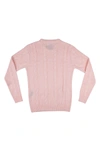 X-ray Cable Knit Sweater In Rosewater