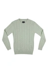 X-ray Cable Knit Sweater In Meadow Mist